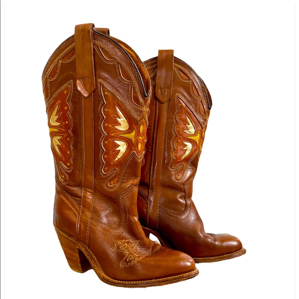 Miss Capezio 1970’s Vintage Cowgirl Butterfly Boots